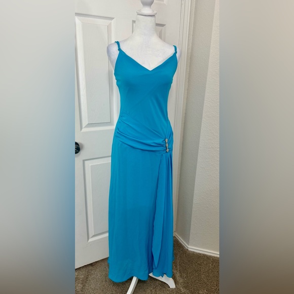 Minelli Dresses & Skirts - Minelli Sky Blue Maxi Dress Size 10 (Runs Small)